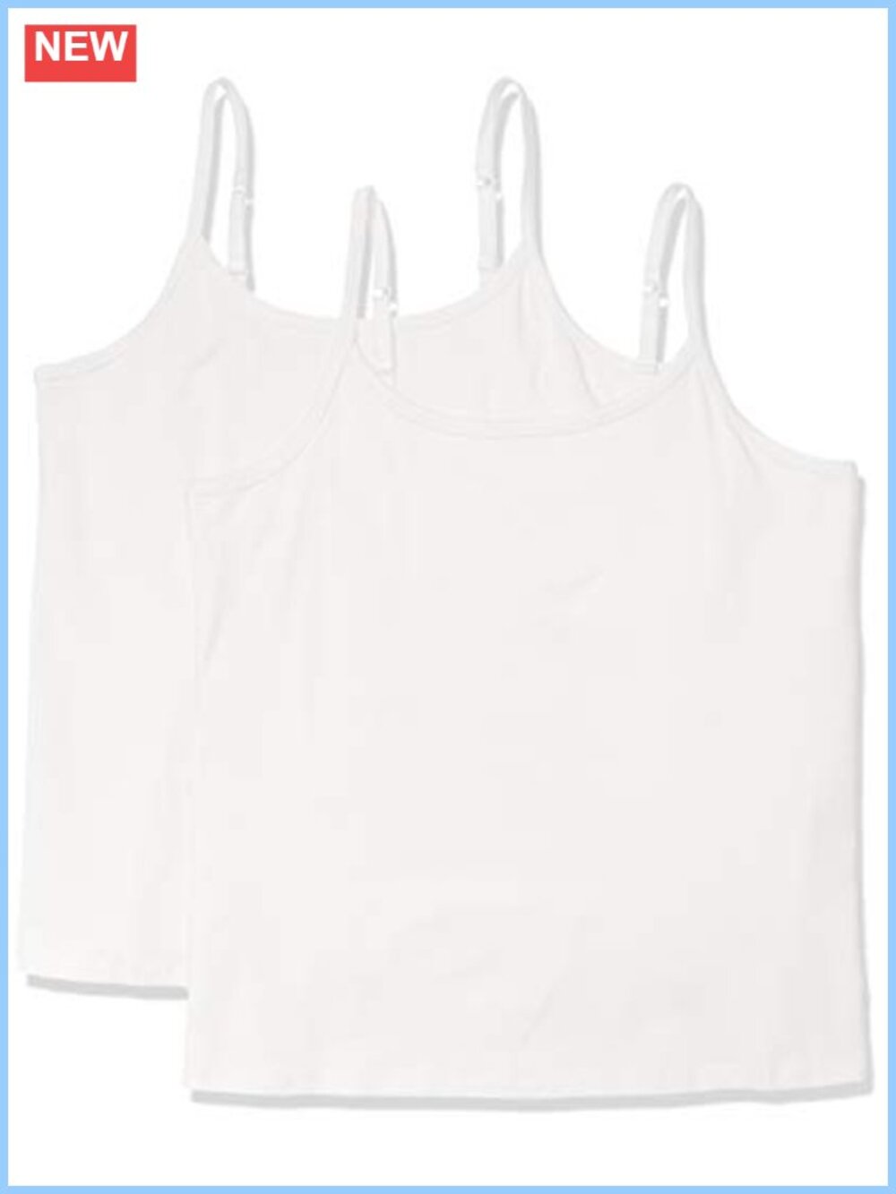 Women's Fitted Tank Top Camisole Undershirts Plus Size 2-Pack Lightweight Jersey